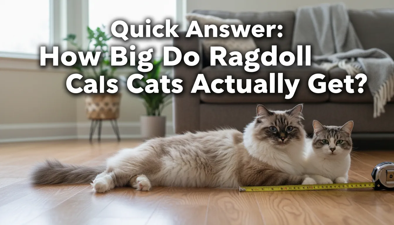 Ragdoll cat size comparison, showing how big they grow from kitten to adult