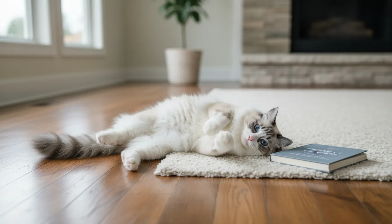 Ragdoll cat traits showcasing their affectionate nature, blue eyes, and soft fur coat
