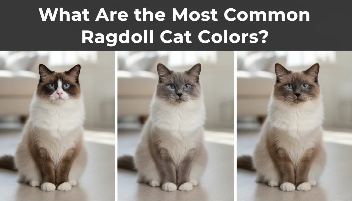 Most common ragdoll cat colors with different coat patterns