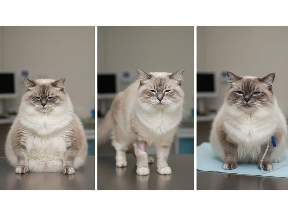 Ragdoll cat health issues including heart conditions, joint problems, and obesity