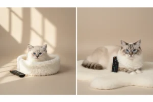 Ragdoll Cat size comparison showing growth from kitten to full-grown adult